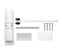 Giwnhvx Ferme-porte automatique en métal réglable robuste ressort silencieux convertit porte à charnière intérieur extérieur blanc