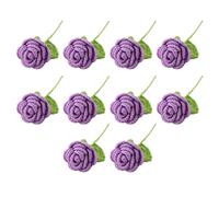 Giwnhvx Fleurs Artificielles de Roses Tricotées à la Main Tricoté Décoration de Bouquet Tricoté Crochet Décoration de Table Cadeau de Fête B