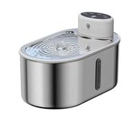 Giwnhvx Fontaines d'eau pour Animaux de Compagnie en Acier Inoxydable d'eau pour Chien et Chat Distributeur de Bol d'eau 3L avec à Boire Filtrants