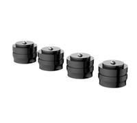 Giwnhvx FT3322 Lot de 4 pieds en aluminium solides pour appareils audio et haut-parleurs Noir