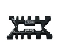 Giwnhvx Gabarit à queue d'aronde en aluminium - Jauge de précision pour le travail du bois - Jauge de profondeur et de hauteur - Noir