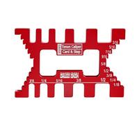 Giwnhvx Gabarit à queue d'aronde en aluminium - Jauge de précision pour les écarts de tenons - Travail du bois - Jauge de profondeur de scie - Mesure de la hauteur - Rouge