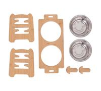 Giwnhvx Gamelles surélevées en bambou pour chien, chat, nourriture et eau, mangeoire pour animaux de compagnie de petite et moyenne taille