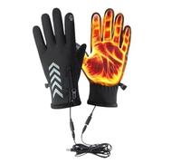 Giwnhvx Gants chauffants, antidérapants, chauffants pour moto, coupe-vent, gants chauffants imperméables, taille L, faciles à installer