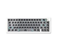 Giwnhvx GMK67 Kit clavier mécanique 3 modes remplaçables à chaud Bluetooth 2,4 G sans fil RVB rétroéclairé Clavier structure de joint Blanc