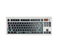 Giwnhvx GMK87 Kit clavier mécanique avec écran d'affichage RVB rétroéclairé Structure de joint de jeu Hot Swap Clavier blanc