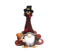 Giwnhvx Gnomes d'automne en peluche, faits à la main, dinde lumineuse, décorations d'automne, cadeau de récolte, fournitures de décoration de cuisine faciles à utiliser