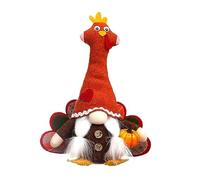 Giwnhvx Gnomes d'automne en peluche, faits à la main, dinde lumineuse, décorations d'automne pour la récolte, fournitures de décoration de cuisine faciles à utiliser B