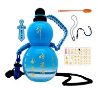 Giwnhvx Gourde d'inspiration rétro chinoise 800 ml Bouteille d'eau de sport Bouteille d'eau Grande capacité Bleu dégradé