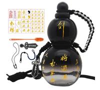 Giwnhvx Gourde d'inspiration rétro chinoise - Bouteille d'eau de 800 ml - Bouteille d'eau de sport - Bouteille d'eau de grande capacité - Noir dégradé