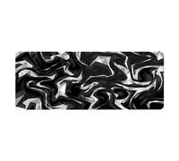 Giwnhvx Grand tapis de souris avec contour topographique étendu et antidérapant de 1,5 mm, noir, haute qualité