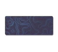 Giwnhvx Grand tapis de souris Topographique contour étendu pour clavier d'ordinateur Tapis de souris avec 2 mm antidérapant 30 x 80 cm A