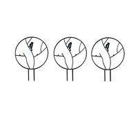 Giwnhvx Grand treillis de jardin pour plantes grimpantes, treillis en fer antirouille pour plantes d'intérieur en pot, treillis rond pour oiseaux, noir