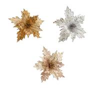 Giwnhvx Grandes Fleurs Artificielles de Noël pour Décorer Les Ornements d'arbre de Noël Décorations d'arbre de Noël A
