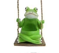 Giwnhvx Grenouille oscillante Pot de fleurs Grenouille en résine Pot pour plantes succulentes pour intérieur et extérieur Patio seuil de jardin facile à utiliser