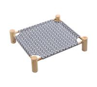 Giwnhvx Hamac pour chat et chien en bois - Lit surélevé et rafraîchissant - Amovible - Portable - Intérieur et extérieur - Convient pour animaux domestiques B