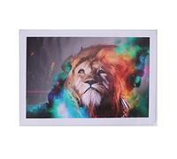 Giwnhvx HD Coloré Lion Peinture Imprime sur Toile 40X60Cm, PrêT à Accrocher DéCoration Murale Art Abstrait Moderne pour Salon, Bureau, éTude, Cuisine, Chambre à Coucher