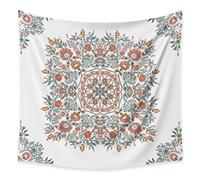 Giwnhvx Hippie Tapisserie Murale Mandala DéCor BohèMe Floral Tenture Murale Tapisserie Tissu Mural Tissu Mandala Boho Mur Carpe