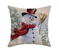 Giwnhvx Housse de coussin de Noël Santa Square pour la maison, taie d'oreiller, taie d'oreiller pour siège auto cadeau 45 x 45 cm