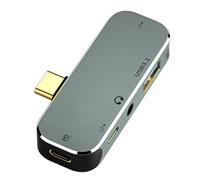 Giwnhvx Hub D'Extension de Type C pour Ordinateur PC, Prise Jack 3,55 mm PD100W, Rallonge USB Compatible USB 3.0/USB 2.0 YX04 X3