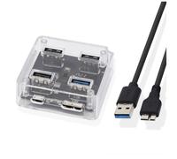 Giwnhvx Hub répartiteur 4 ports USB 3.0 2.0 5 Gbit/s USB A Slot Station d'accueil multiple USB 3.0 USB2.0 Adaptateur Extender pour ordinateur portable PC