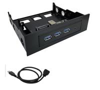 Giwnhvx Hub sur le Panneau Avant 4 Ports Hub USB Intérieur Métal 6 Gbit/s avec Port USB-Cand3 USB 3.0 Panneau Avant Unité Optique Ordinateur