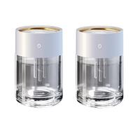 Giwnhvx Humidificateur transparent de grande capacité de 2 L pour la maison, USB, grande capacité, 3 buses, purificateur d'air lourd avec lampe LED, ultrasons essentiels, huile, diffus, arôme