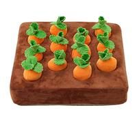 Giwnhvx Interactifs pour Chiens, Tapis de Reniflement de Carottes pour Chiens en Peluche Puzzle 2 en 1 Nosework Feed Games pour Pet Stress Relief