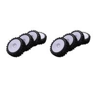 Giwnhvx Jante de Roue de Moyeu de 8 Pièces 17mm et Pneu à Dents Profondes pour 1/8 Voiture RC Tout-Terrain Redcat Team VRX Hobao
