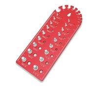 Giwnhvx Jauge de taille d'écrou et de boulon à filetage fin portable, ensemble de chasseur de filetage polyvalent, rouge