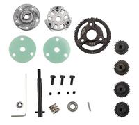 Giwnhvx Jeu d'engrenages Cylindriques et Pignons en Métal 0,8 M 48P pour Pièces de Modèle de Voiture RC/Slash 2wd 1/10 72T