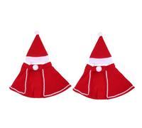 Giwnhvx Jolie cape d'hiver pour chien ou chat - Vêtement de Noël pour garder au chaud - Costume de Noël amusant pour animal domestique