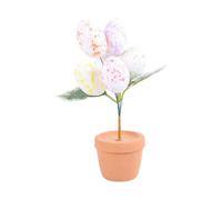 Giwnhvx Jour de Pâques Oeufs Colorés en Pot Oeufs Mouchetés Bonsaï Décorations de Bureau de Pâques Décor pour 2024 Facile à Installer Style 3, 1 Pièces