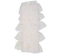 Giwnhvx Jupe de table tutu en tulle à 5 couches pour fête prénatale, fête d'anniversaire, banquet, mariage, hôtel, fête, décoration de fête - Blanc