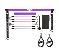 Giwnhvx Kit barre de Pilates avec bandes, kit de barre multifonction pour yoga, Pilates, salle de sport, Pilates (violet)