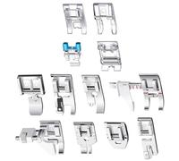 Giwnhvx Kit de 12 Pieds-De-Biche, Pied Droit, Pied à Rouleau, Pied-De-Biche à Clipser pour Machine à Coudre, Ensemble de Pieds-De-Biche pour Machines à Coudre, Installation Facile