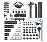 Giwnhvx Kit de 186 organiseurs de câbles avec support de câble, organiseur de fils, clips de cordon, sangles de rangement pour le bureau et la maison