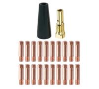 Giwnhvx Kit de 22 embouts de buse sans gaz KP1939-1 Titanium Easy-Flux 125 A pour soudeur 56355 56359 57861 0,9 mm
