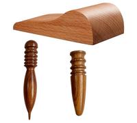 Giwnhvx Kit de brunissoir et sangle en bois pour cuir - Bords arrondis - Outils de meulage du cuir - Facile à installer et à utiliser