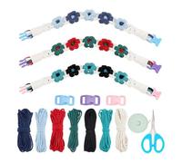 Giwnhvx Kit de Collier pour Animaux de Compagnie en Macramé, pour Adultes Débutants, Kit Fabrication de Collier pour Chat, Facile à Bricoler, Collier Personnalisé pour Animaux de Compagnie