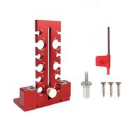 Giwnhvx Kit de gabarit réglable de 7 à 18 mm, 12 trous en alliage d'aluminium, outil de travail du bois, tige ronde gabarit
