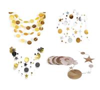 Giwnhvx Kit de Guirlande de Points de Cercle de Paillettes pour Décor de Fête, Bannière de Cercle Suspendue, Décor de Toile de Fond pour Anniversaire de Mariage