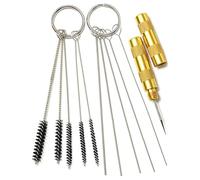 Giwnhvx Kit de nettoyage pour aérographe, 5 aiguilles de nettoyage, 5 brosses de nettoyage et 1 aiguille de lavage