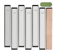 Giwnhvx Kit de pierres diamantées pour aiguiser, 6 pièces de pierres diamantées avec base antidérapante - 120, 240, 600, 1000, 2000, 3000