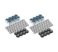 Giwnhvx Kit de quincaillerie pour skateboard et camion, 112 pièces, entretoises, écrous d'essieu, accessoires de skateboard