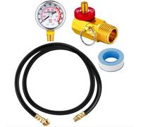 Giwnhvx Kit de réparation de réservoir d'air avec valve de sécurité, manomètre et tuyau de réservoir d'air de 1,2 m pour réservoir de transport portable