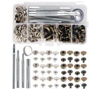 Giwnhvx Kit de traitement de la peau, outils pour le traitement de la peau, ensemble de poinçons à pointes, boîte de rangement pour couture, poinçonnage, coupe