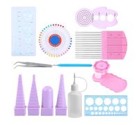 Giwnhvx Kit d'outils 11 en 1 pour paperolles, bordures, peignes, règle, épingles