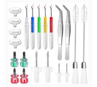 Giwnhvx Kit d'outils de nettoyage de machine à coudre de 21 pièces, tournevis de différentes tailles, outils de réparation de machines à coudre