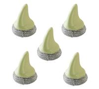 Giwnhvx La pour casseroles de cuisine en acier inoxydable n'endommage pas la boule pour le nettoyage des casseroles pour le nettoyage des en fil métallique vert